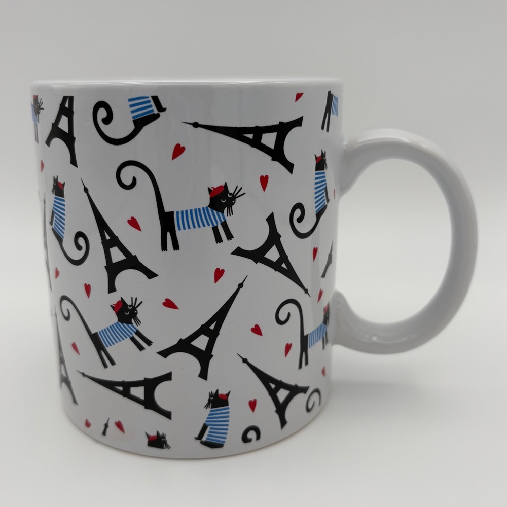 Eiffel Tower, "French" Cats, Hearts Coffee Mug Morris International Design